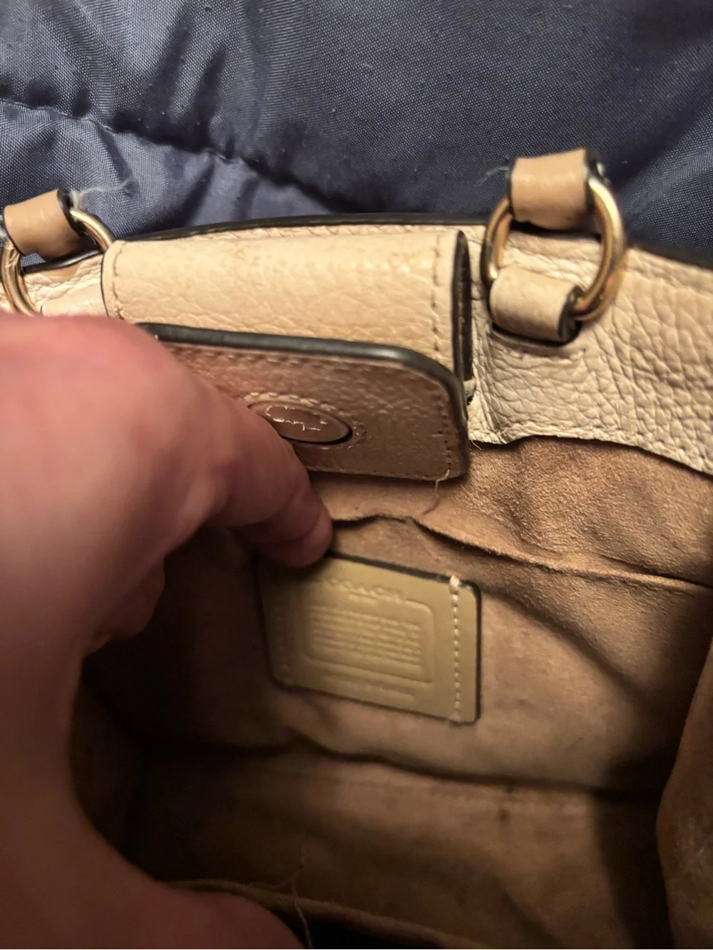 Coach crossbody cream